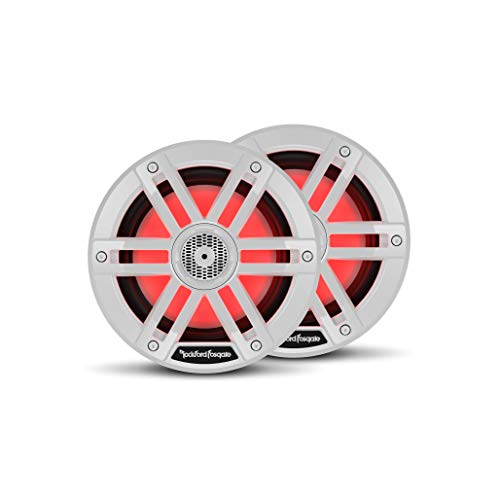 Rockford Fosgate M1-6 Color Optix 6” 2-Way Coaxial Multicolor LED Lighted Marine Speakers - White (Pair) Rockford Fosgate M1-6 Color Optix 6” 2-Way Coaxial Multicolor LED Lighted Marine Speakers - White (Pair)